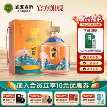 迎驾贡酒（YJGJ）【官方】白酒 浓香型 青绿山水 52度 2.5L 1坛 送礼