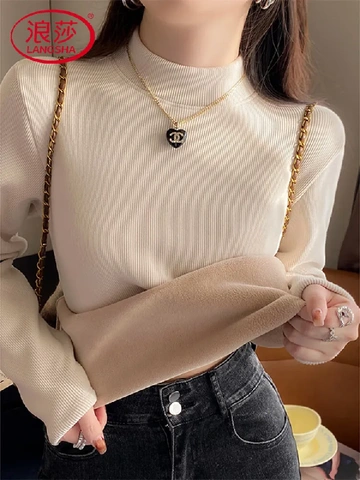 最近我发现一款让我抛弃旧款打底衫的浪莎德绒打底衫，价格超划算