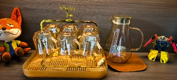 线上分享好物啦！快来看看这套玻璃水杯套装，宝子们来来来～