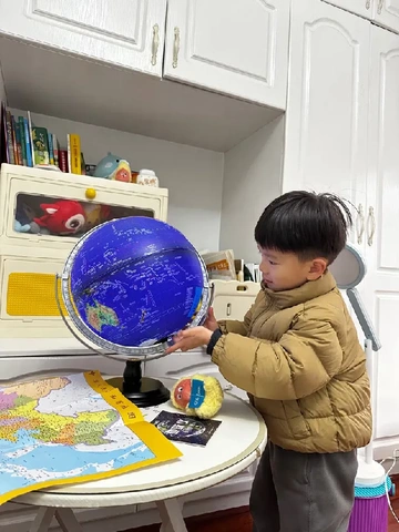 这地球仪太适合学习了！