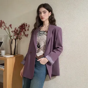 25+精致女孩必备~这款紫色西装美到犯规✨