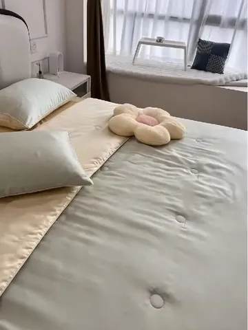🛏️夏日裸睡神器！猫人凉感冰丝夏凉被，简直绝了！